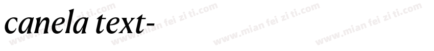 canela text字体转换